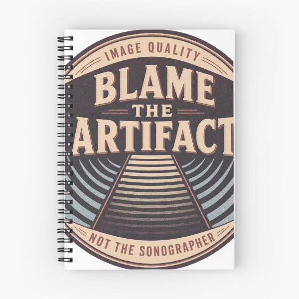 Item preview, Blame The Artifact Sonography Image Quality Badge designed and sold by BoosterShop.