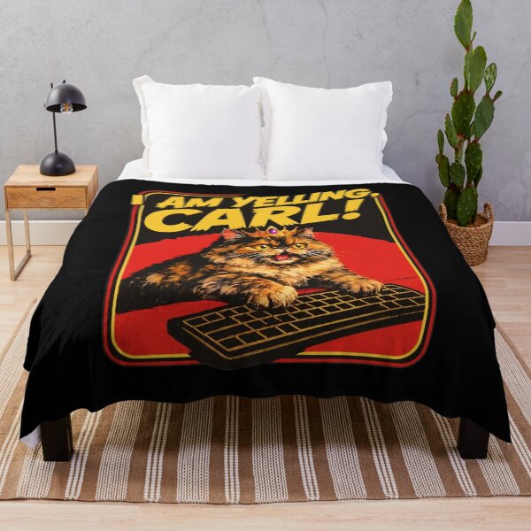 Item preview, Funny Yelling Cat Carl Meme designed and sold by Bloowardi.