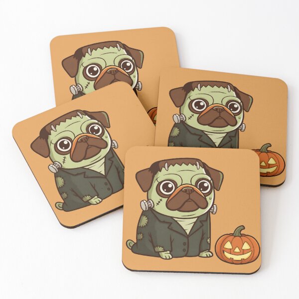 Item preview, Mugsy Brewster Frankenstein Halloween Pug designed and sold by MugsyBrewster.