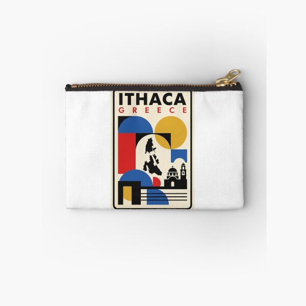 Item preview, Retro Ithaca Greece Bauhaus Geometric Skyline designed and sold by k3rstman1.