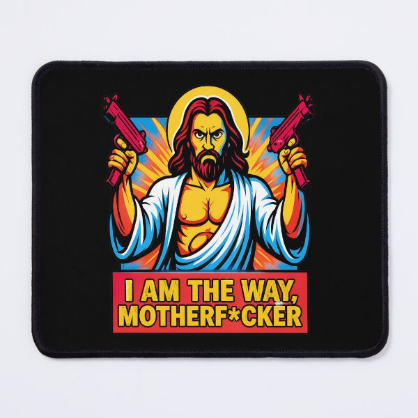 Item preview, Jesus Holding Guns Edgy Religious Art designed and sold by Bloowardi.