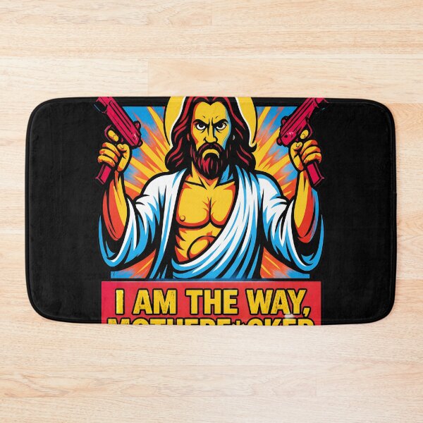 Item preview, Jesus Holding Guns Edgy Religious Art designed and sold by Bloowardi.