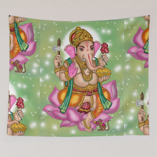 Item preview, Lord Ganesha Digital Drawing | Hindu Elephant God Spiritual Artwork designed and sold by Harshit_Digital_Arts.