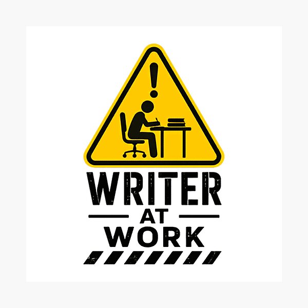 Item preview, Writer At Work Author Writing Profession designed and sold by SkeletonsDanger.