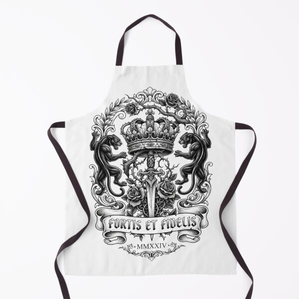 Item preview, Fortis Et Fidelis Medieval Sword Shield Coat of Arms designed and sold by RoyalDeluxGo.