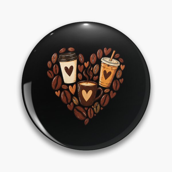 Item preview, Coffee Lover Heart – Cute Coffee Cups & Coffee Beans designed and sold by MAPDDesigns.