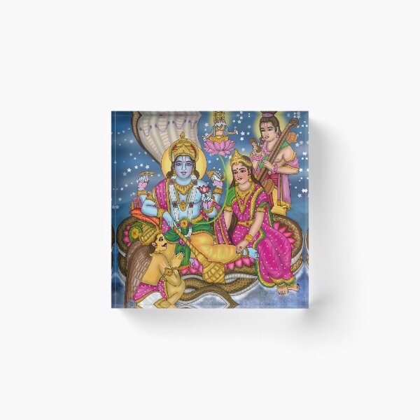 Item preview, Lakshmi Narayana Digital Drawing | Hindu Divine Couple Artwork designed and sold by Harshit_Digital_Arts.