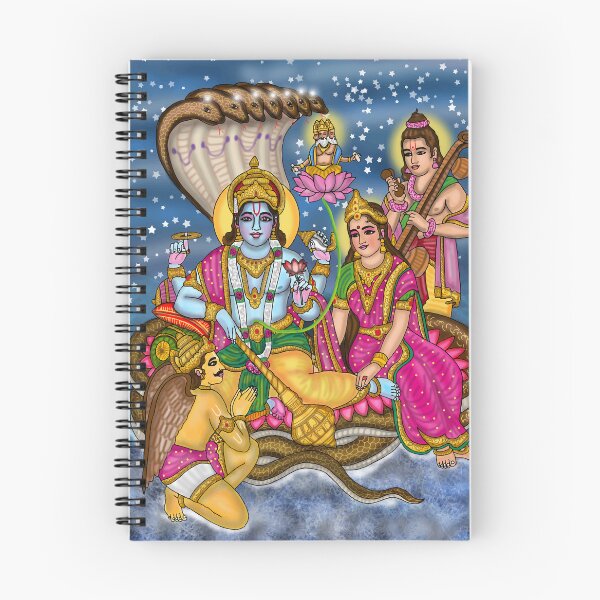 Item preview, Lakshmi Narayana Digital Drawing | Hindu Divine Couple Artwork designed and sold by Harshit_Digital_Arts.