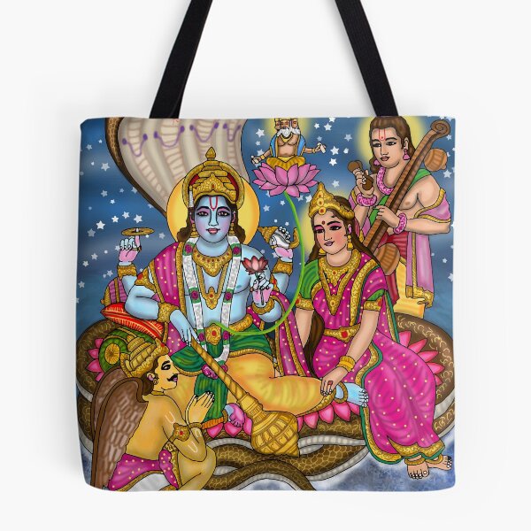 Item preview, Lakshmi Narayana Digital Drawing | Hindu Divine Couple Artwork designed and sold by Harshit_Digital_Arts.