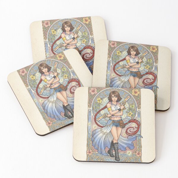 Item preview, Yuna in the style of Alphonse Mucha designed and sold by Solace Sparkles.