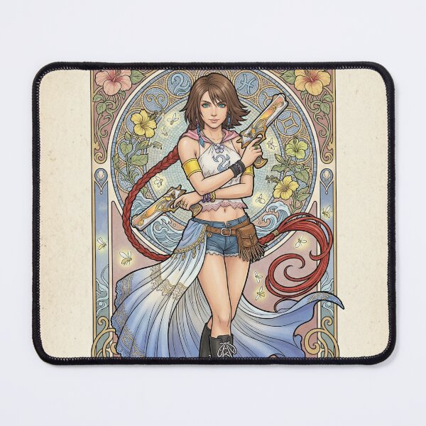Item preview, Yuna in the style of Alphonse Mucha designed and sold by Solace Sparkles.