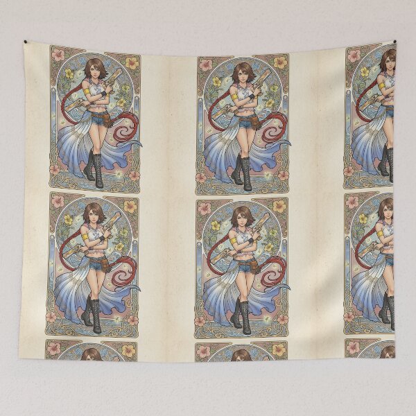 Item preview, Yuna in the style of Alphonse Mucha designed and sold by Solace Sparkles.