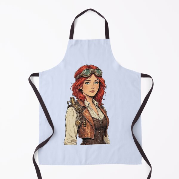 Item preview, Steampunk Girl – Redhead Inventor with Goggles designed and sold by SweetLilith.