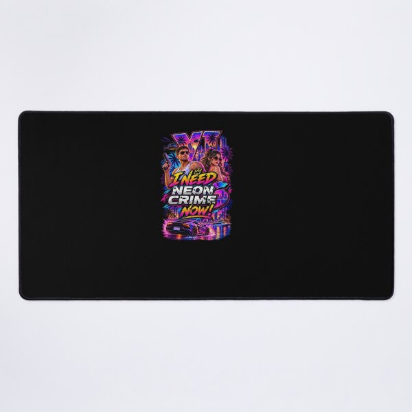 Item preview, Neon Crime Retro Gaming Poster - Synthwave Vice City Aesthetics Art Oversized designed and sold by platzmaurice.