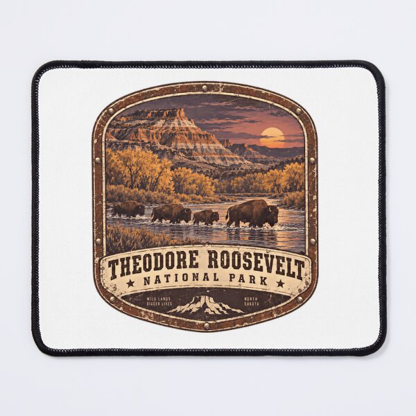Item preview, Theodore Roosevelt National Park Wild Lands Bigger Lives North Dakota Bison Wildlife National Park Traveler designed and sold by HumansStuck12.