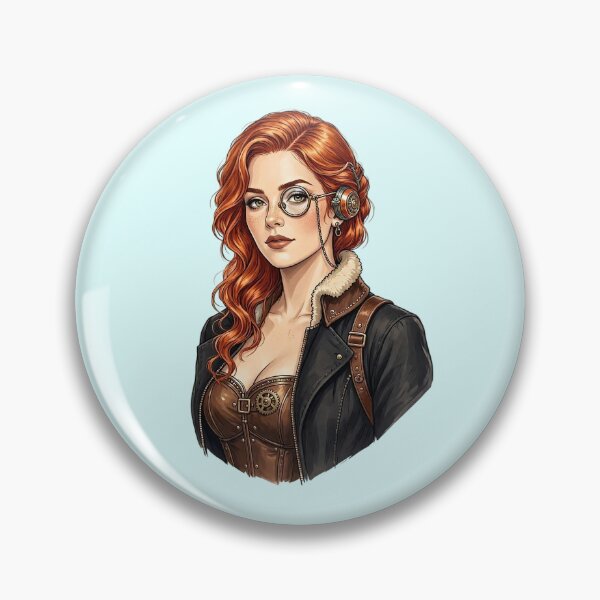 Artikelvorschau, Steampunk-Mädchen – Rothaarige Mechanikerin mit Monokel entworfen und verkauft von SweetLilith.