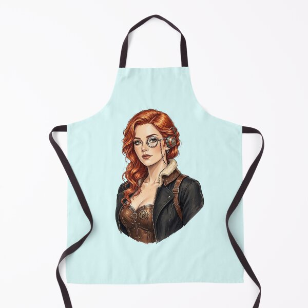 Item preview, Steampunk Girl – Redhead Mechanic with Monocle designed and sold by SweetLilith.