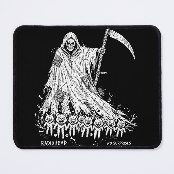 Item preview, The Reaper and His Cats - Dark Surreal Horror Illustration designed and sold by Yassinejayed.