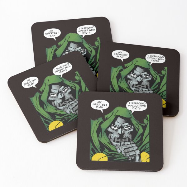 Item preview, Doctor Doom My Greatest Flaw Idiots Quote Art designed and sold by FlipStrawSpot.