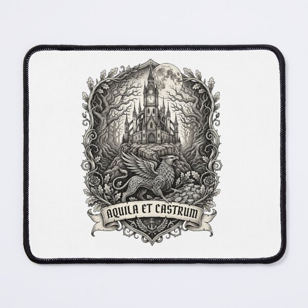 Item preview, Aquila Et Castrum Gothic Dark Fantasy Castle Emblem designed and sold by RoyalDeluxGo.