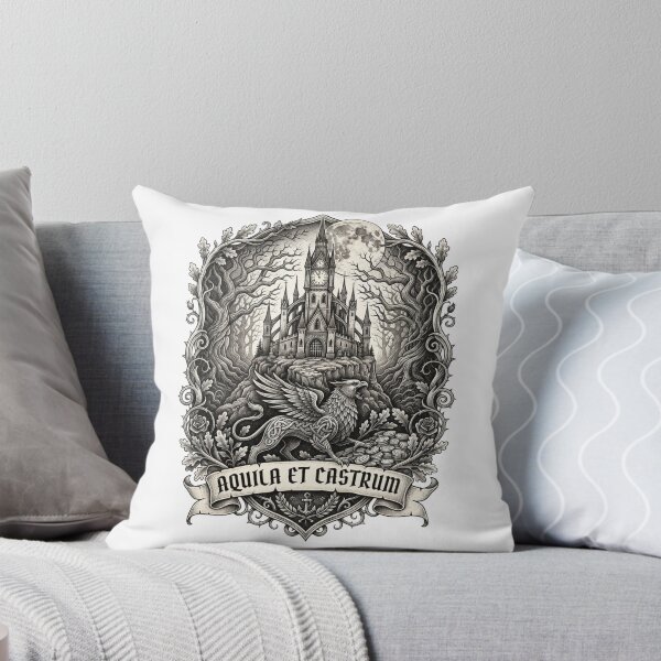 Item preview, Aquila Et Castrum Gothic Dark Fantasy Castle Emblem designed and sold by RoyalDeluxGo.