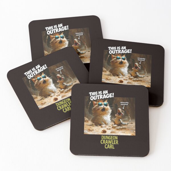Item preview, Dungeon Crawler Carl Outrage Cat & Dinosaur Art designed and sold by FlipStrawSpot.