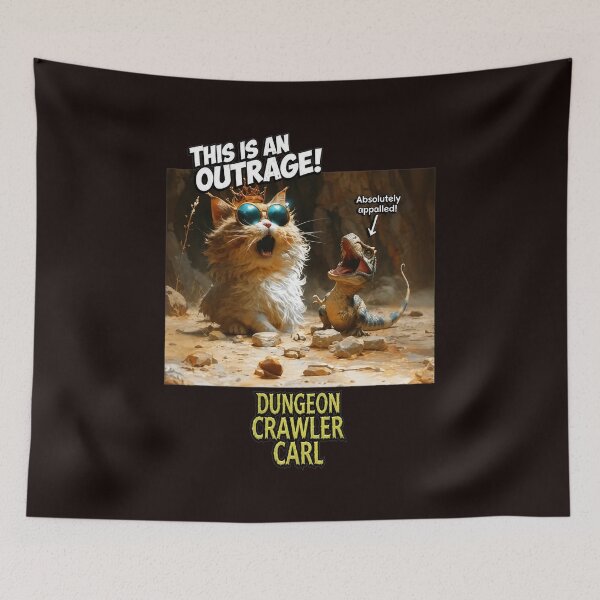 Item preview, Dungeon Crawler Carl Outrage Cat & Dinosaur Art designed and sold by FlipStrawSpot.