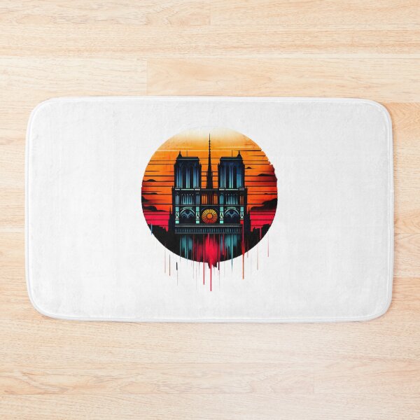 Item preview, Notre Dame Paris Circle Design Artwork Featuring Iconic Cathedral Silhouette designed and sold by ZipTop.