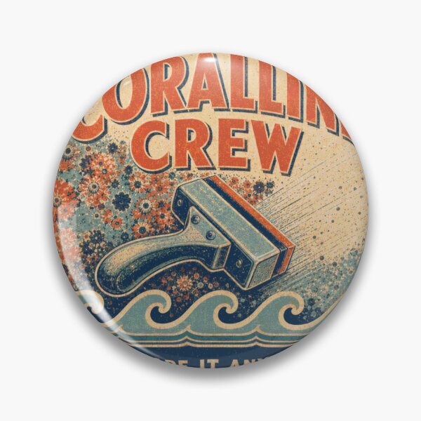 Item preview, Coralline Crew Reef Aquarium Algae Badge designed and sold by BoosterShop.