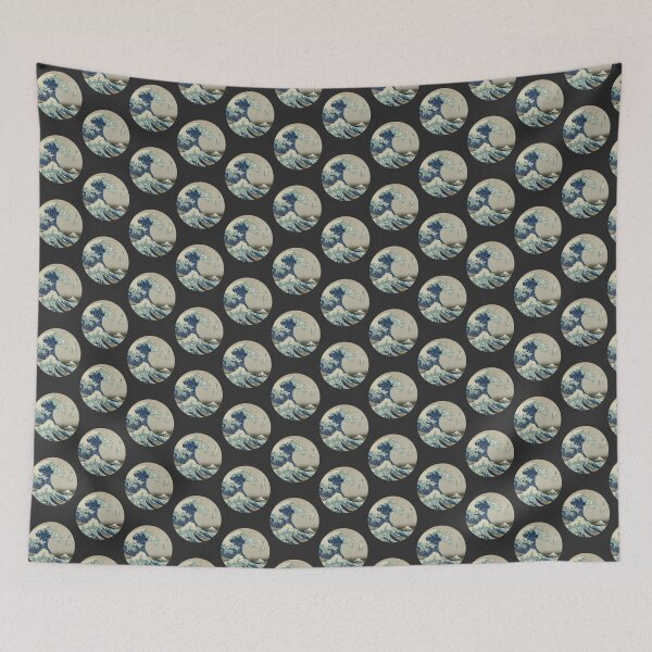 Item preview, Great Wave Off Kanagawa Inspired Circular Art Print designed and sold by madd4578.