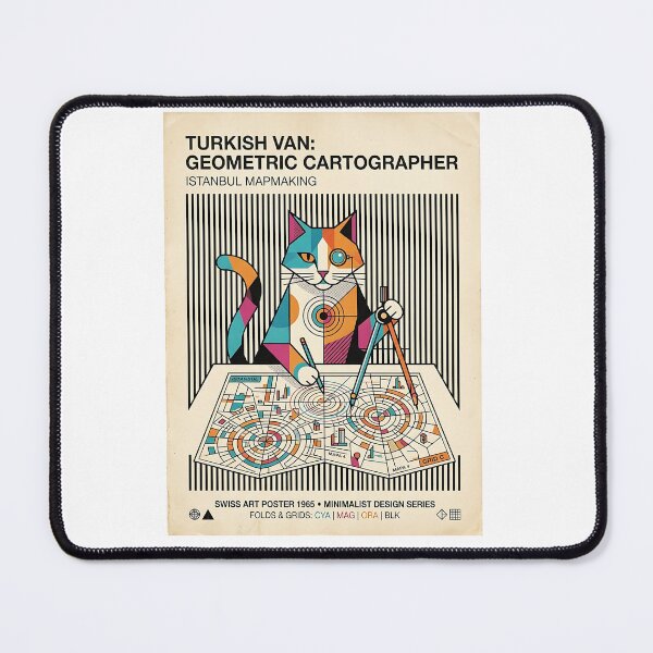 Item preview, Turkish Van Cartographer designed and sold by PictoVibe.