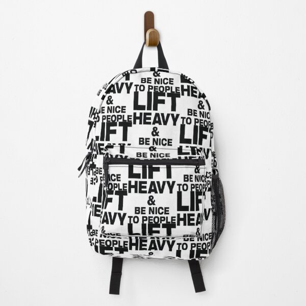 Item preview, Lift Heavy Be Nice To People Motivational Gym Slogan Design designed and sold by madd4578.