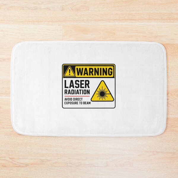 Item preview, Warning Laser Radiation Avoid Direct Exposure To Beam Safety Scientist Engineer designed and sold by SkeletonsDanger.