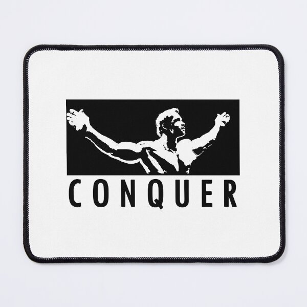 Item preview, Arnold Schwarzenegger Inspired Motivational Conquer Design for Fitness and Strength Enthusiasts designed and sold by madd4578.