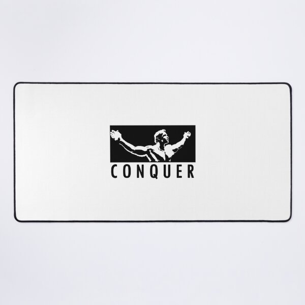 Item preview, Arnold Schwarzenegger Inspired Motivational Conquer Design for Fitness and Strength Enthusiasts designed and sold by madd4578.