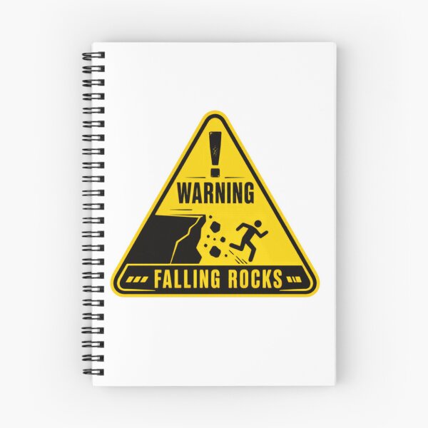 Item preview, Warning Falling Rocks Outdoor Safety Hiker Geologist designed and sold by SkeletonsDanger.