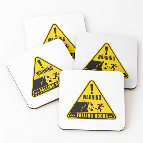 Item preview, Warning Falling Rocks Outdoor Safety Hiker Geologist designed and sold by SkeletonsDanger.