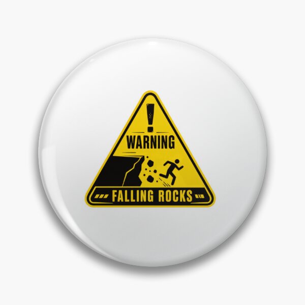 Item preview, Warning Falling Rocks Outdoor Safety Hiker Geologist designed and sold by SkeletonsDanger.