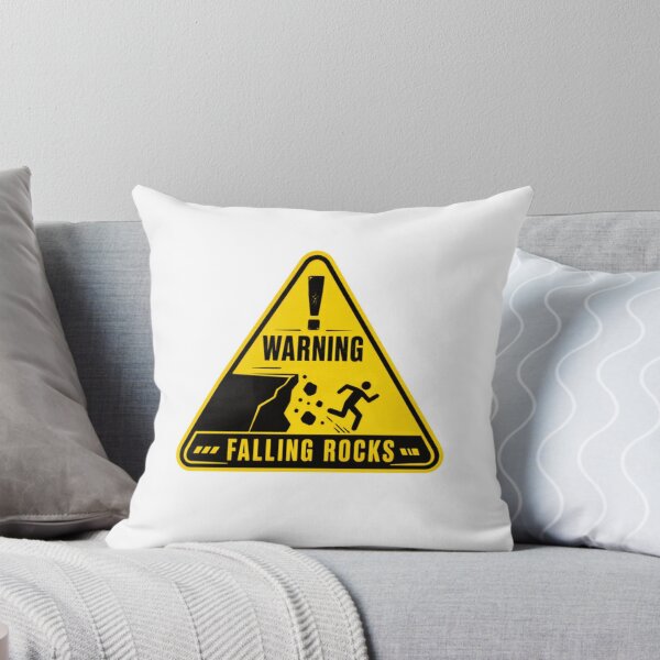 Item preview, Warning Falling Rocks Outdoor Safety Hiker Geologist designed and sold by SkeletonsDanger.
