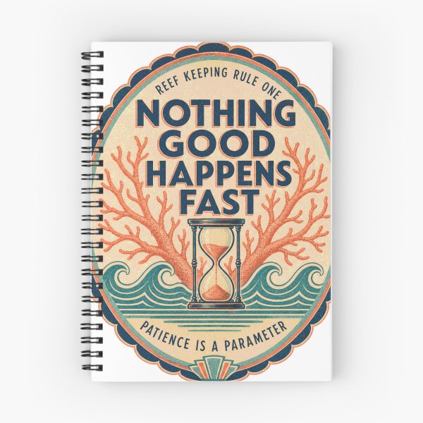 Item preview, Nothing Good Happens Fast Reef Aquarium Badge designed and sold by BoosterShop.