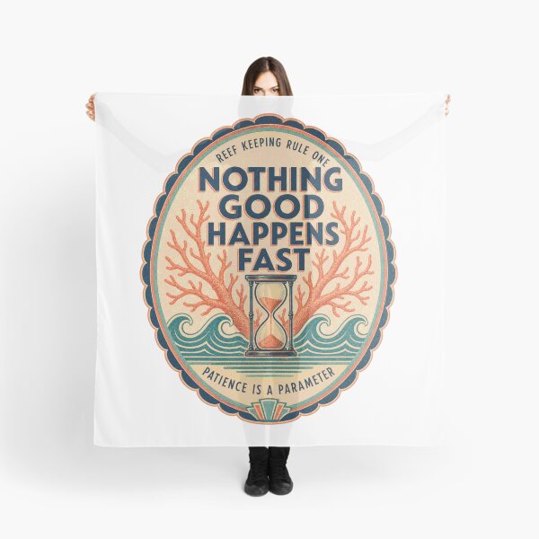 Item preview, Nothing Good Happens Fast Reef Aquarium Badge designed and sold by BoosterShop.