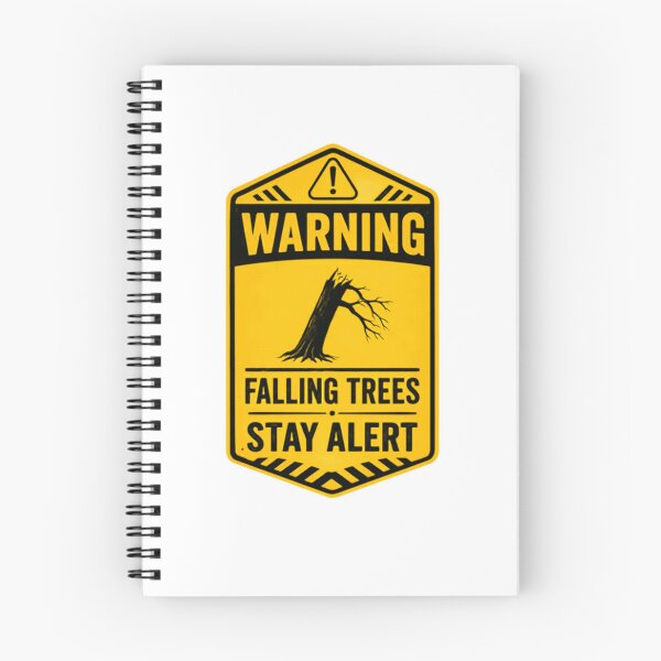 Item preview, Warning Falling Trees Stay Alert Arborist Logger Forestry Safety designed and sold by SkeletonsDanger.
