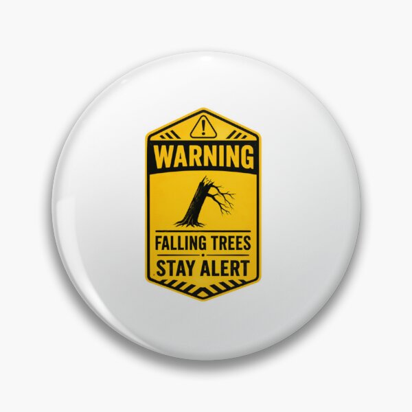 Item preview, Warning Falling Trees Stay Alert Arborist Logger Forestry Safety designed and sold by SkeletonsDanger.