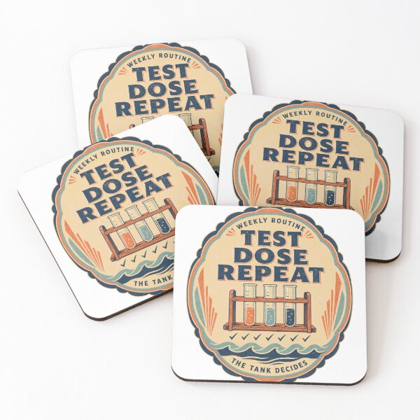 Item preview, Test Dose Repeat Reef Aquarium Routine Badge designed and sold by BoosterShop.