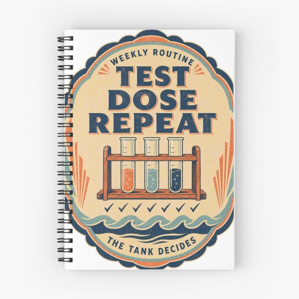 Item preview, Test Dose Repeat Reef Aquarium Routine Badge designed and sold by BoosterShop.