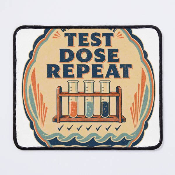 Item preview, Test Dose Repeat Reef Aquarium Routine Badge designed and sold by BoosterShop.