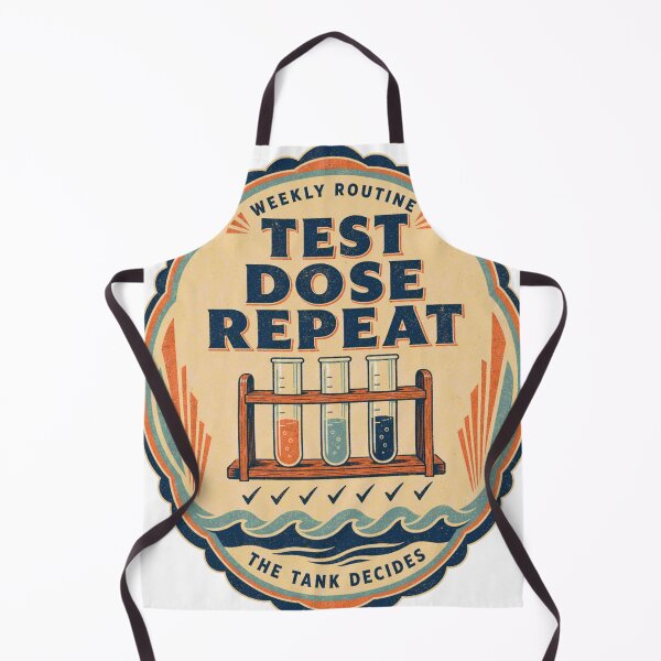Item preview, Test Dose Repeat Reef Aquarium Routine Badge designed and sold by BoosterShop.