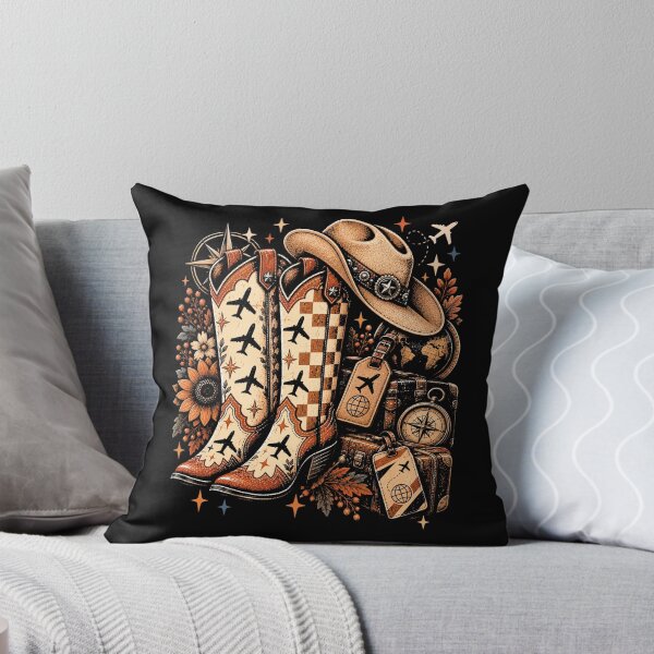 Item preview, Vintage Western Travel Boots Cowboy Hat Adventure Aesthetic designed and sold by ArcaneArtistry.