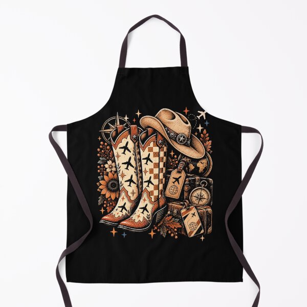 Item preview, Vintage Western Travel Boots Cowboy Hat Adventure Aesthetic designed and sold by ArcaneArtistry.
