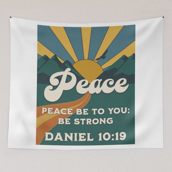 Item preview, Peace – Be Strong Retro Faith Art designed and sold by Retro Callback.